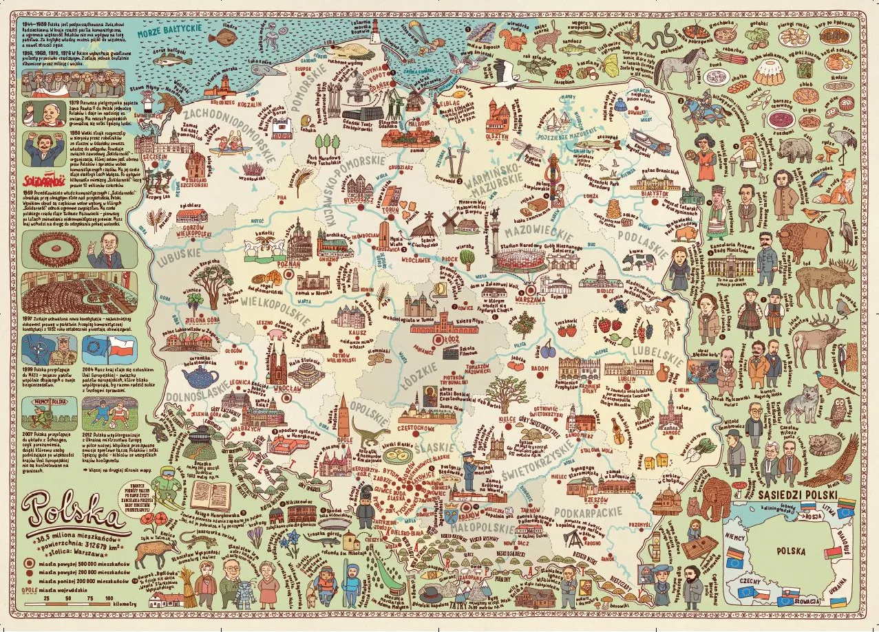 Historyczna mapa Polski według Tuska