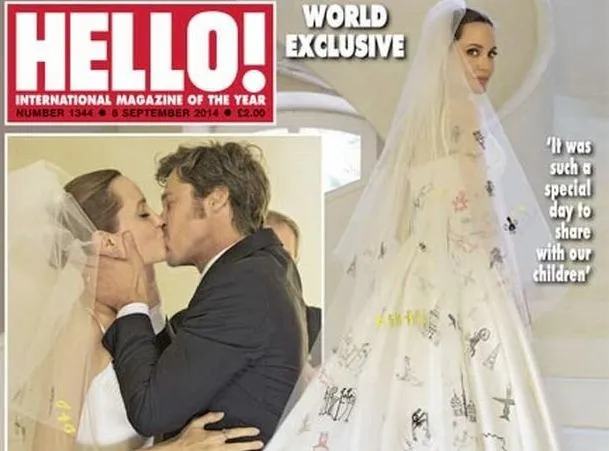 ślub Angeliny Jolie i Brada Pitta na okładce "HELLO!"