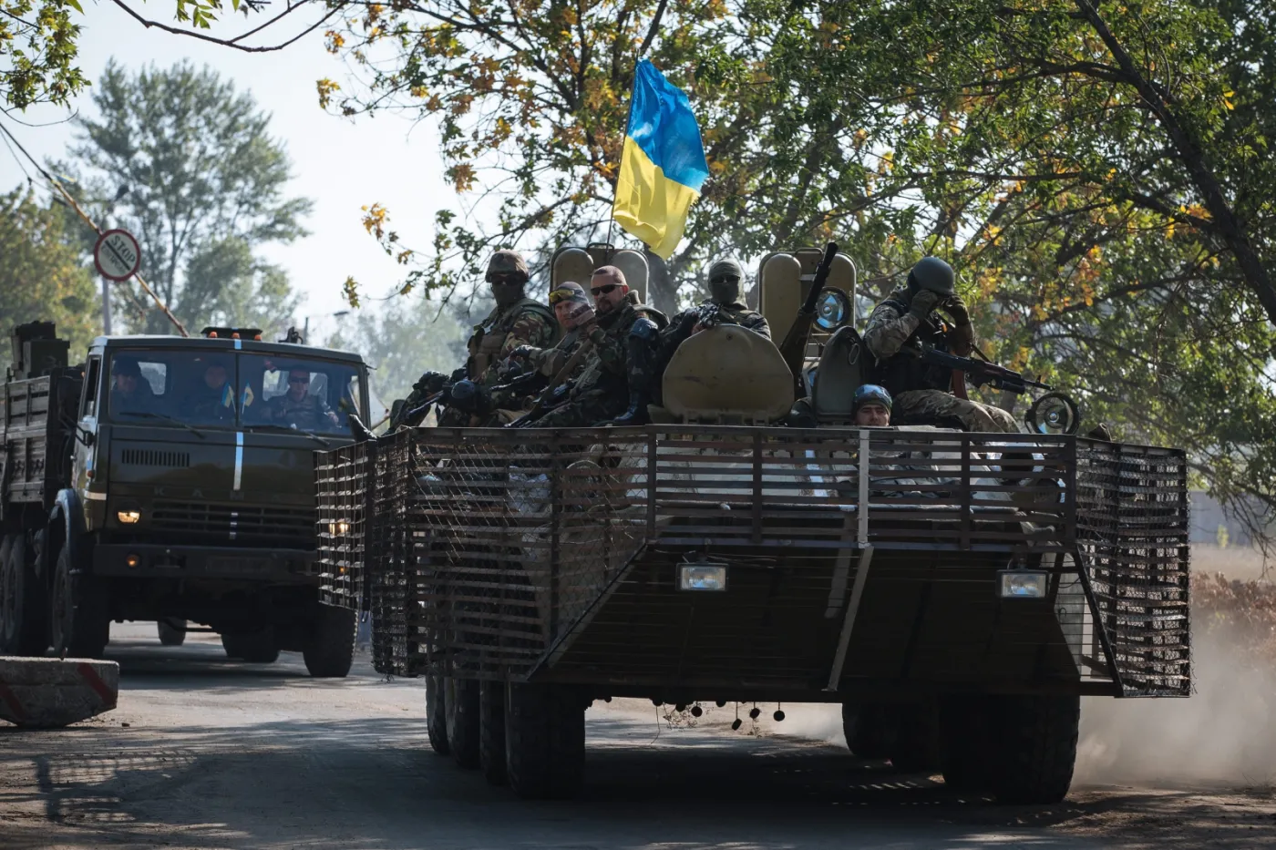 Ukraińscy żołnierze w Doniecku