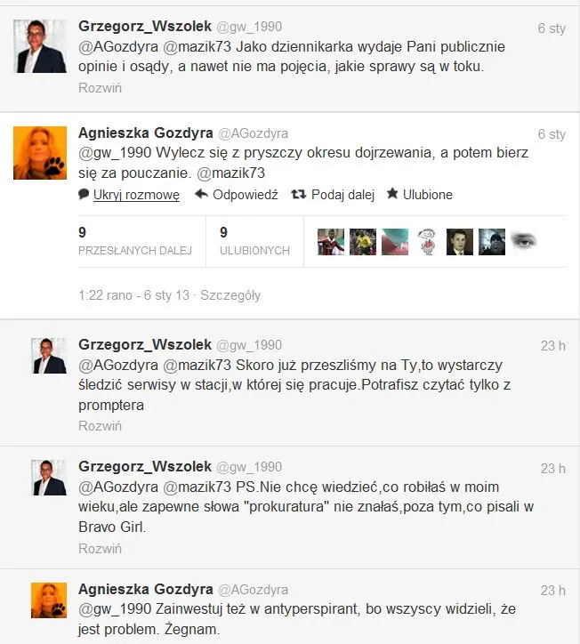  Agnieszka Gozdyra na Twitterze