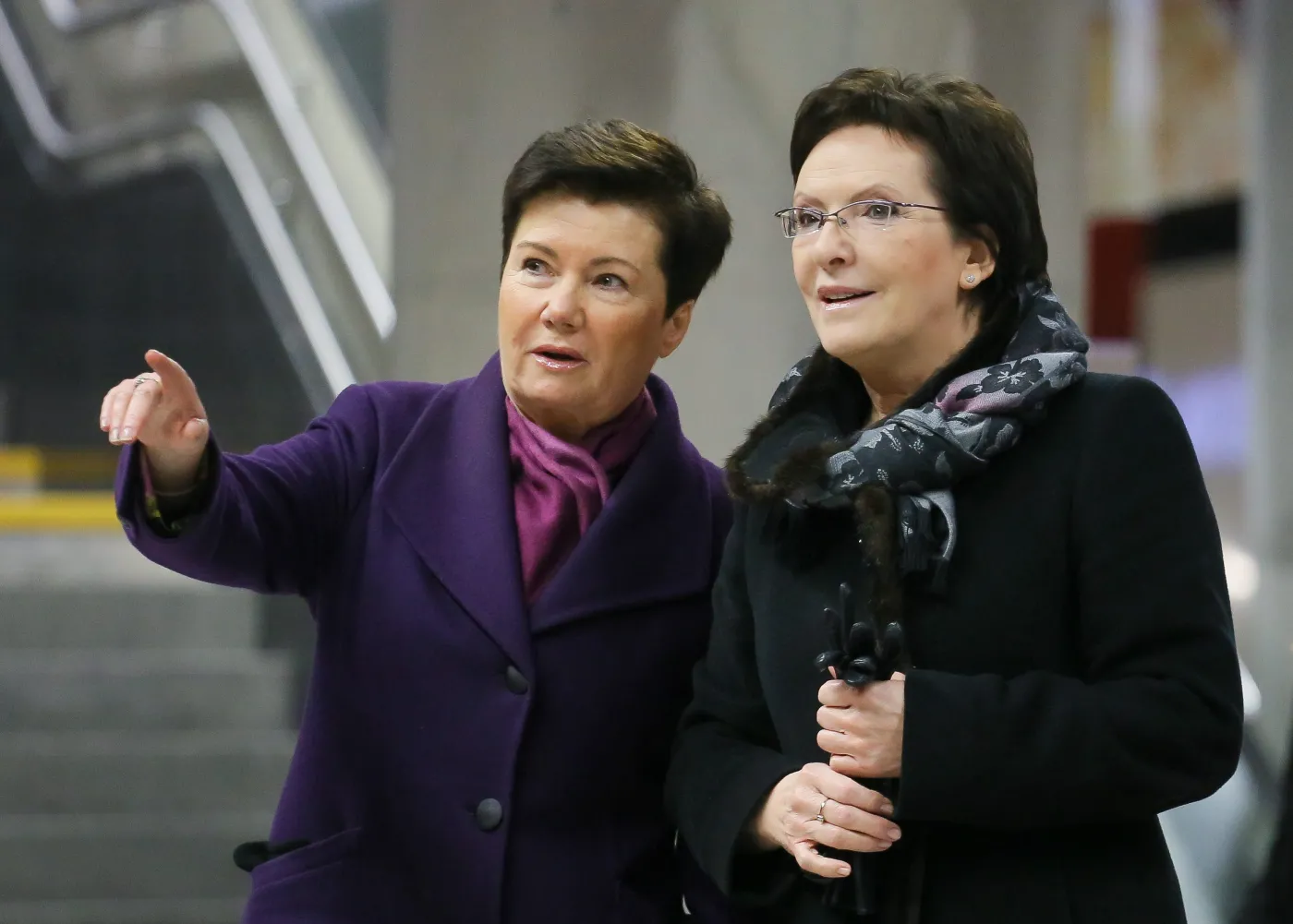 Ewa Kopacz jechała drugą linią metra. Premier chwaliła tempo budowy kolejki [ZDJĘCIA]