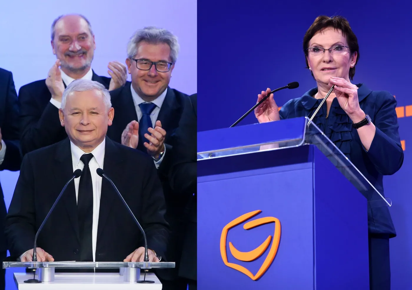 Jednym radość, drugim smutek... Partie po ogłoszeniu wyników wyborów. ZDJĘCIA