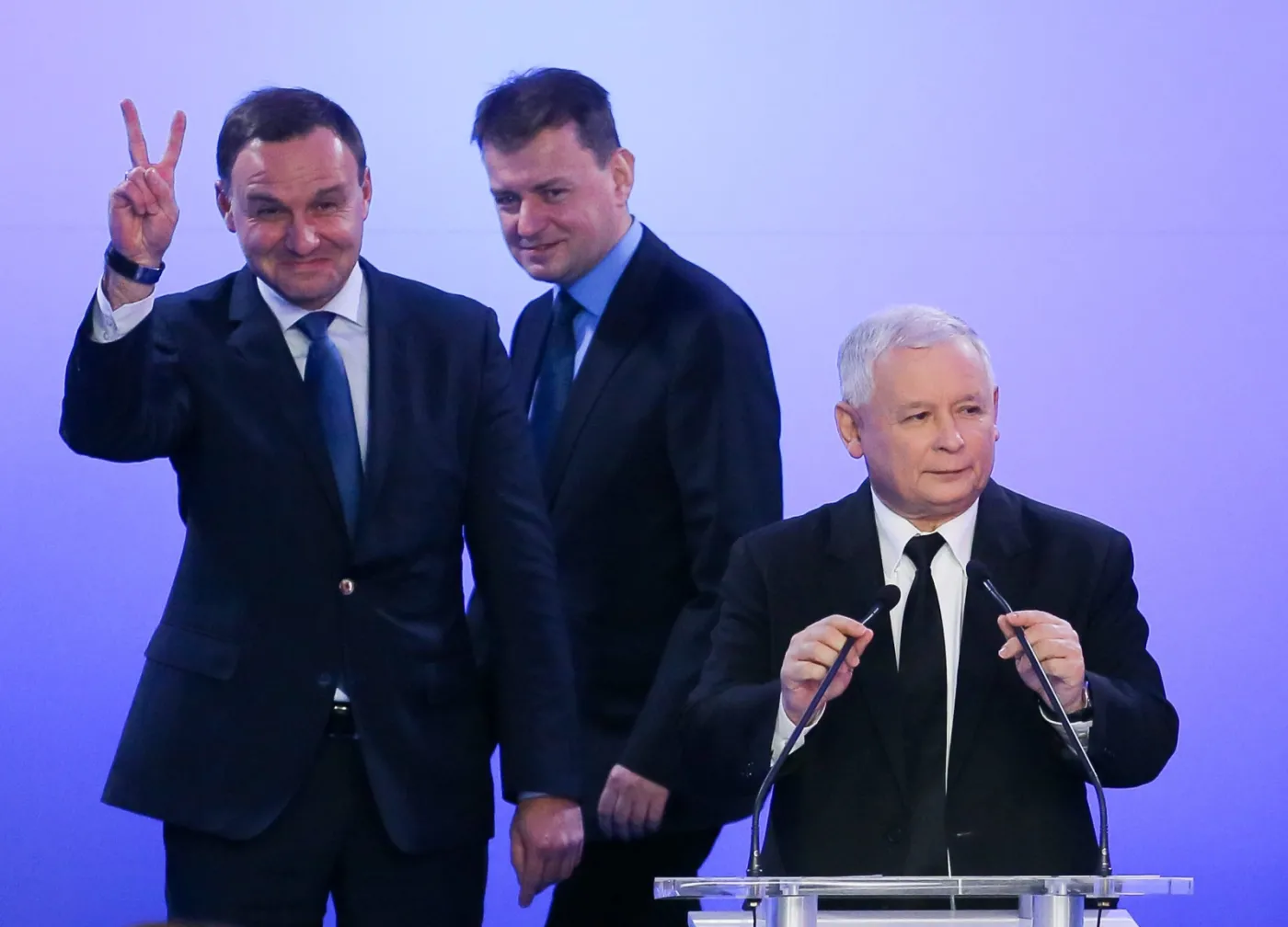 Andrzej Duda, Mariusz Błaszczak, Jarosław Kaczyński
