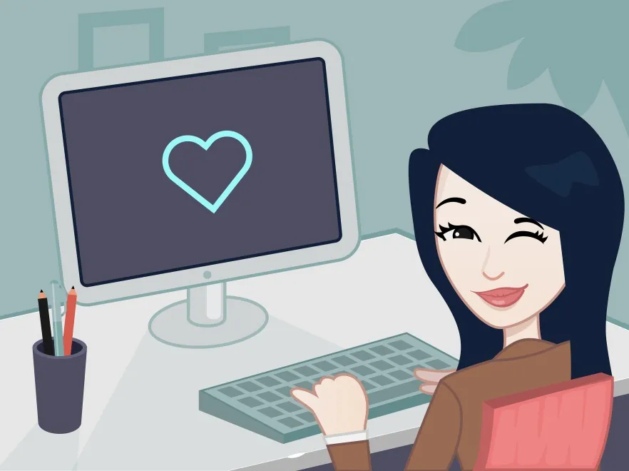 Kobieta randkująca w internecie