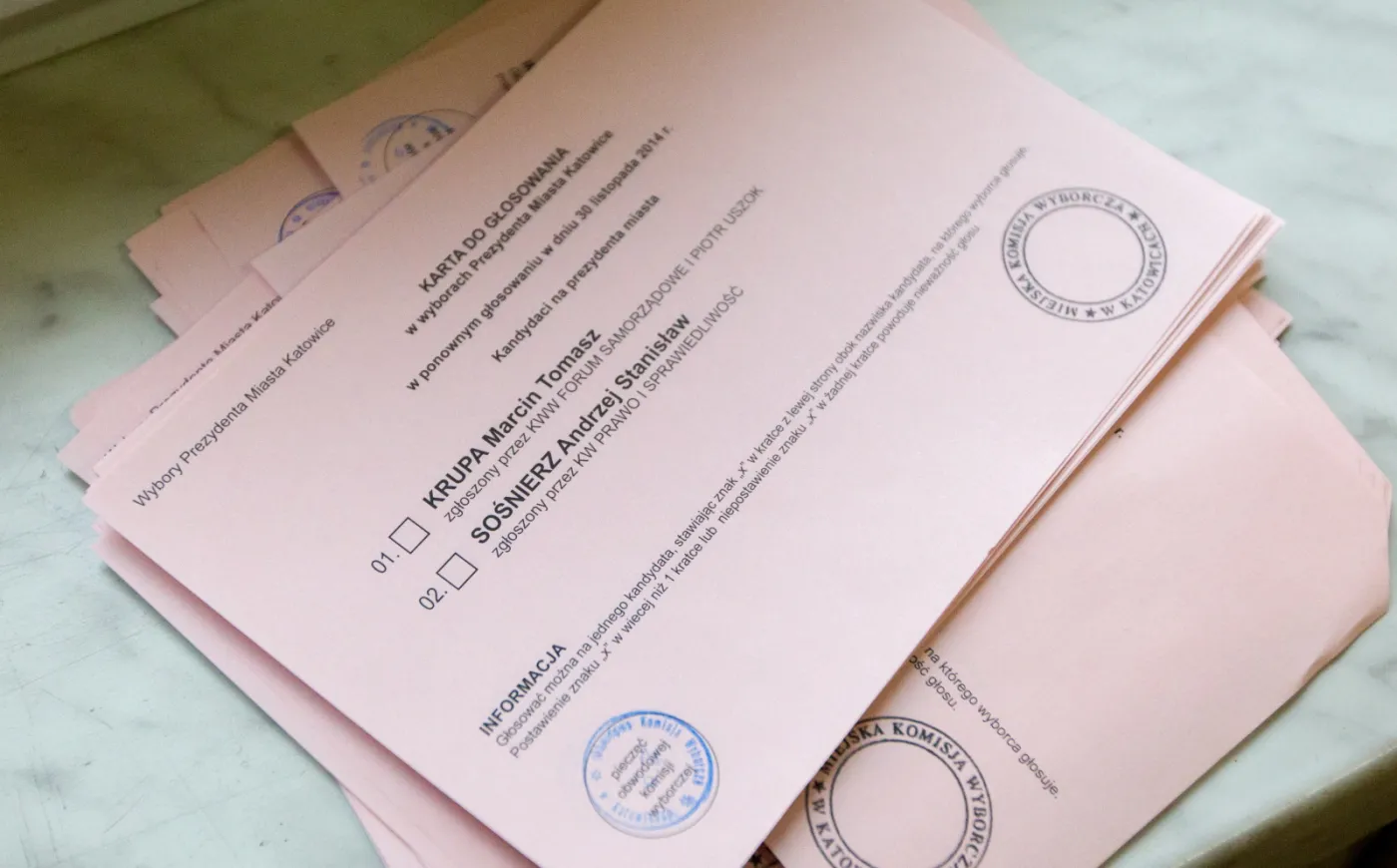Karty do głosowania w wyborach samorządowych