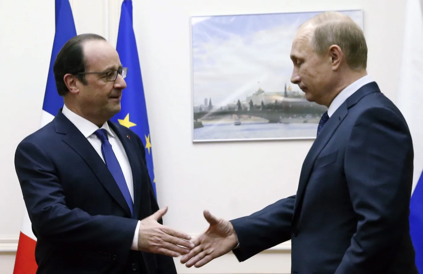 Francois Hollande i Władimir Putin