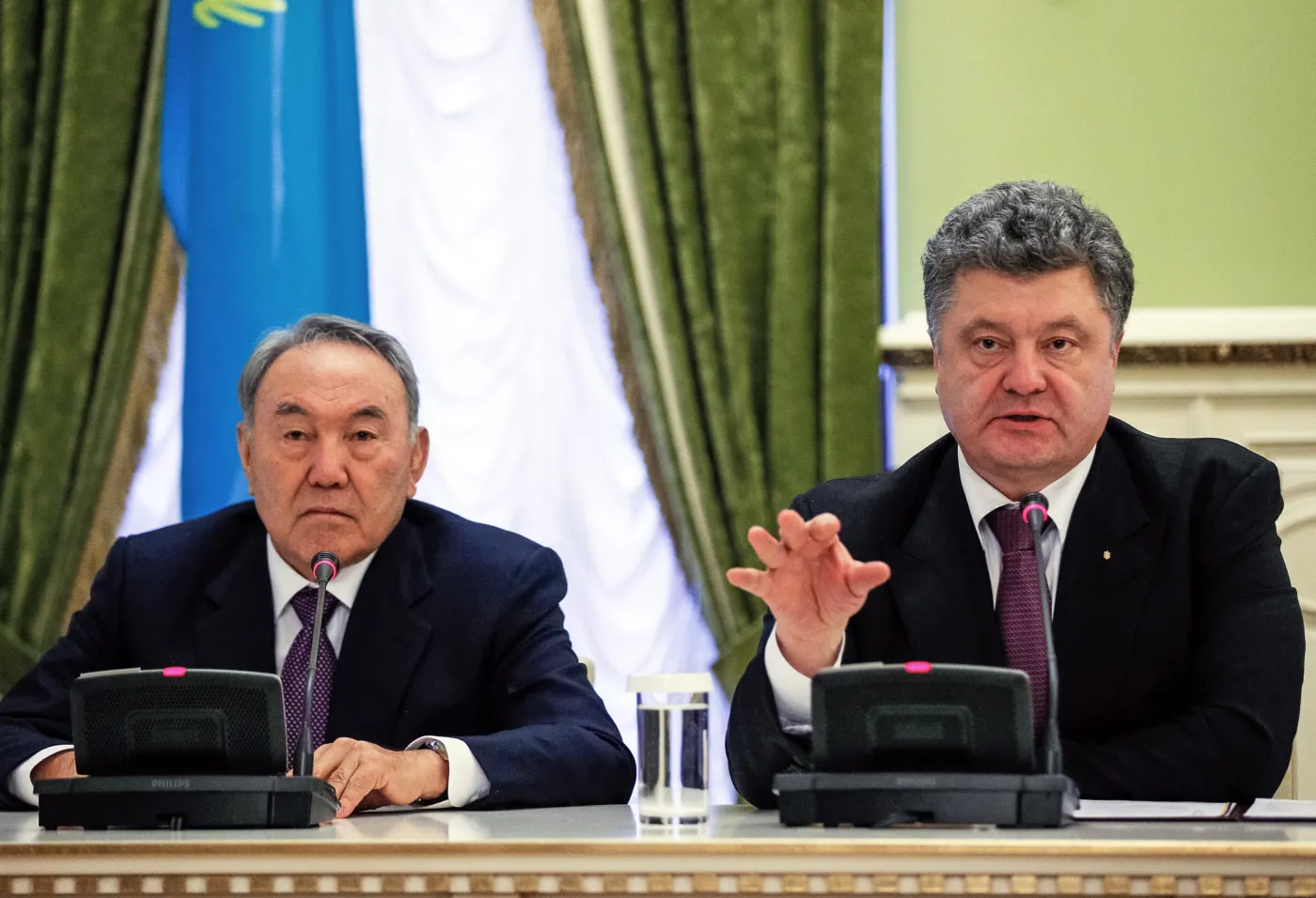 Petro Poroszenko i Nursułtan Nazarbajew