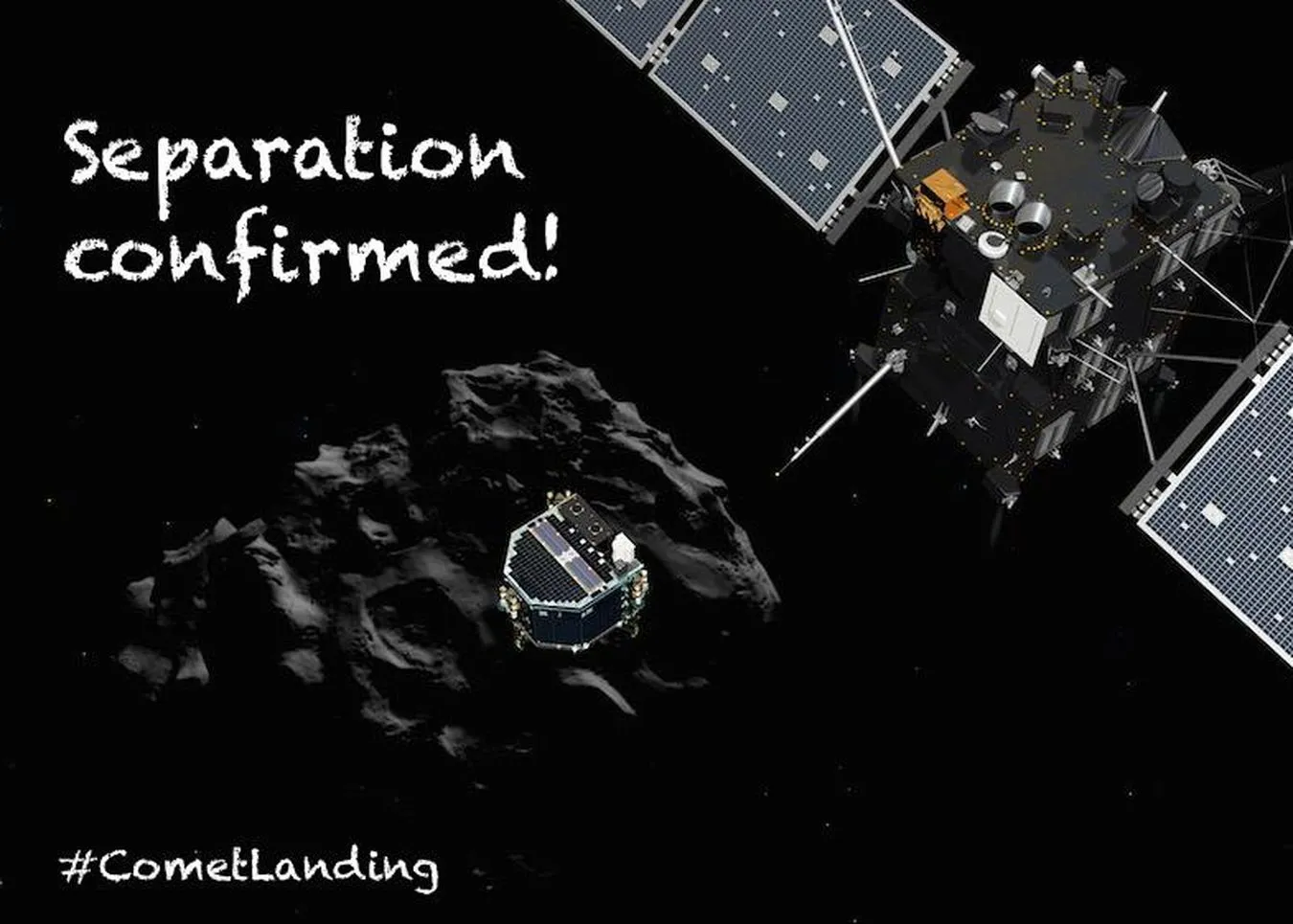 Pierwsze w historii lądowanie na komecie. Od Rosetty odłączył się lądownik. ZOBACZ NA ŻYWO
