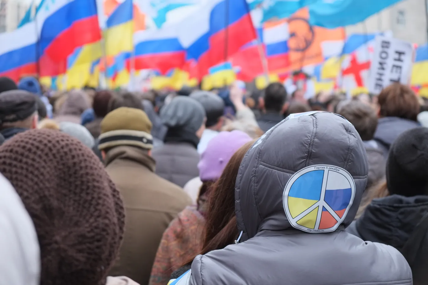 Demonstracja przeciwko wojnie na Ukrainie. Moskwa, 15 marca 2014 roku