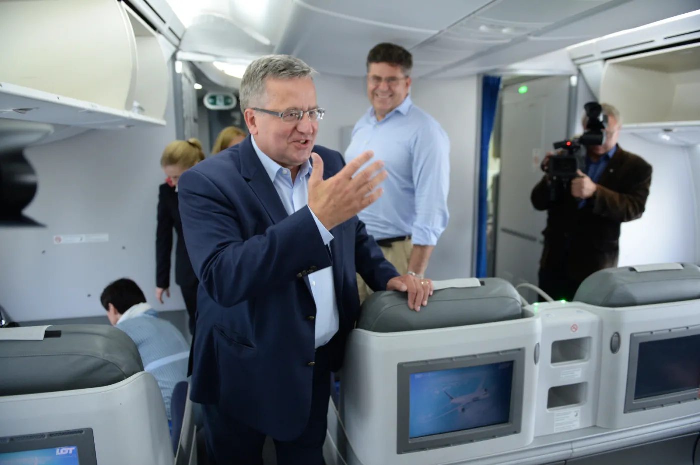 Prezydent Komorowski poleciał rejsowym samolotem do USA