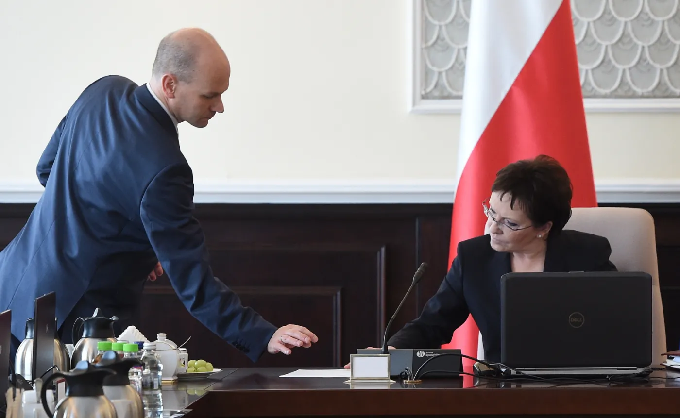 Szef RCL Maciej Berek i premier Ewa Kopacz