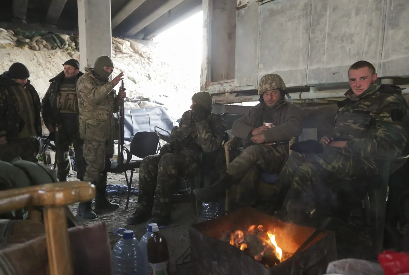 Ukraińscy żołnierze w Donbasie