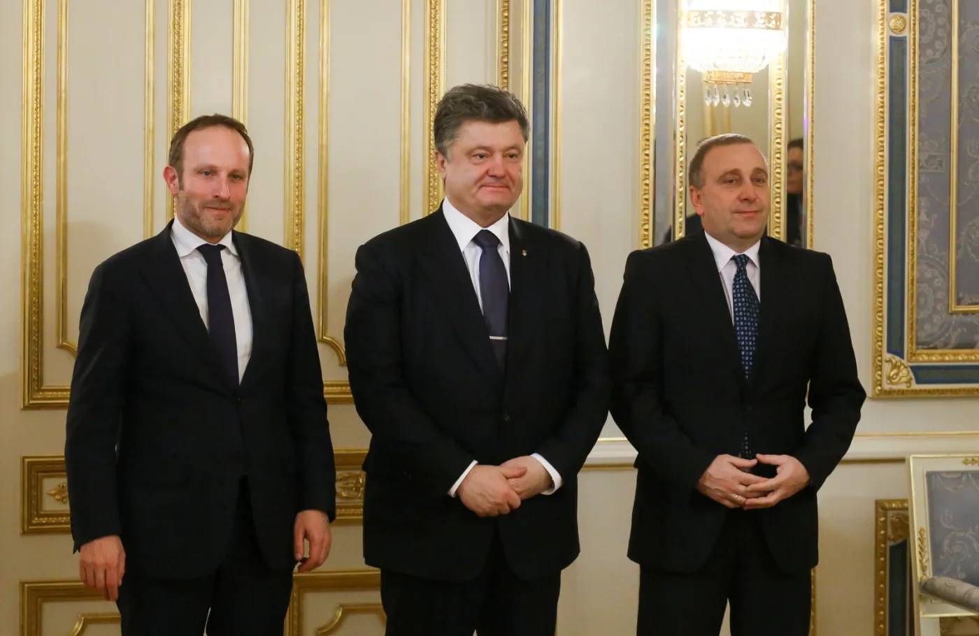 Martin Lidegaard, Petro Poroszenko i Grzegorz Schetyna