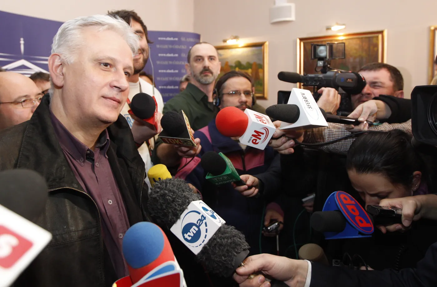 Przewodniczący śląsko-dąbrowskiej "Solidarności" Dominik Kolorz