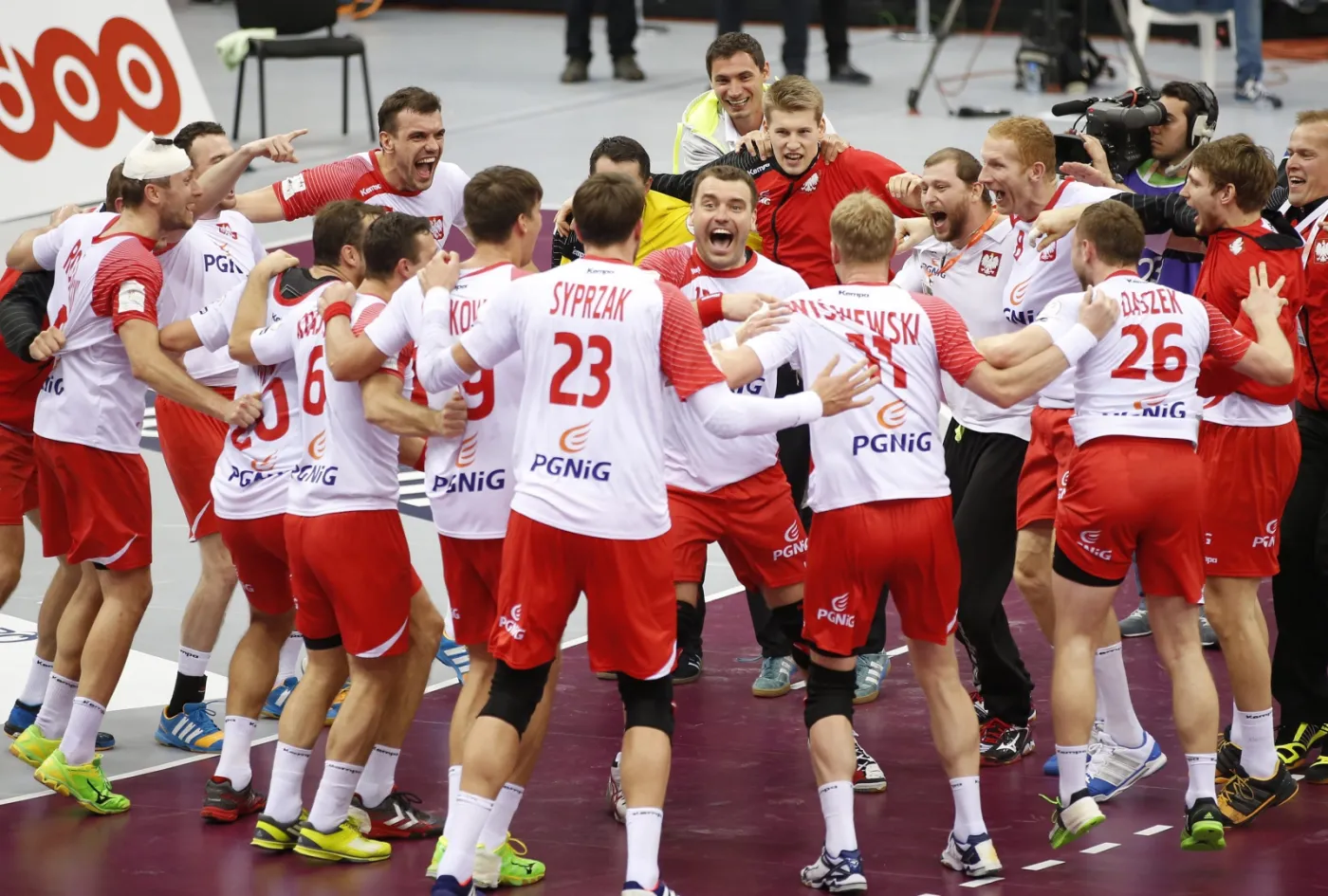 Polska drużyna po zwycięstwie