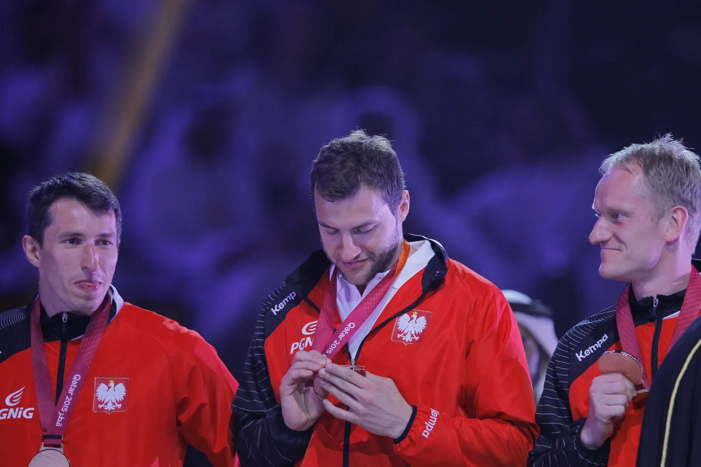 Sławomir Szmal, Mariusz Jurkiewicz i Adam Wiśniewski
