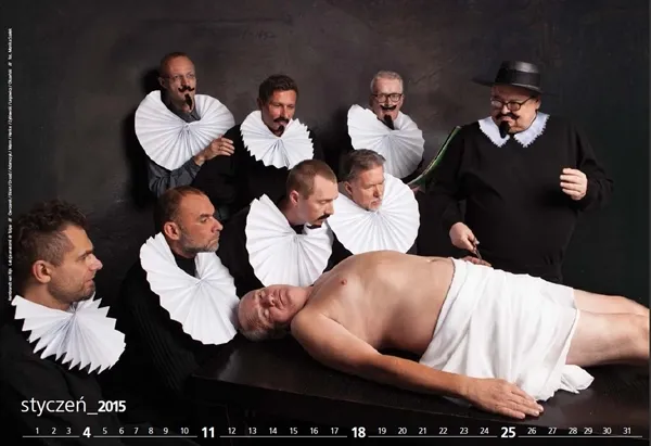 Mann robi sekcję zwłok, Jethon wiedzie na barykady. Radiowcy z "Trójki" w kalendarzu. ZDJĘCIA