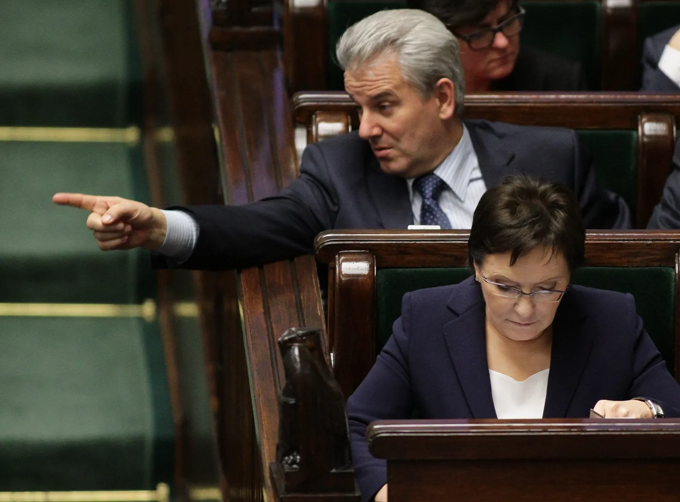 Minister sprawiedliwości Cezary Grabarczyk w Sejmie