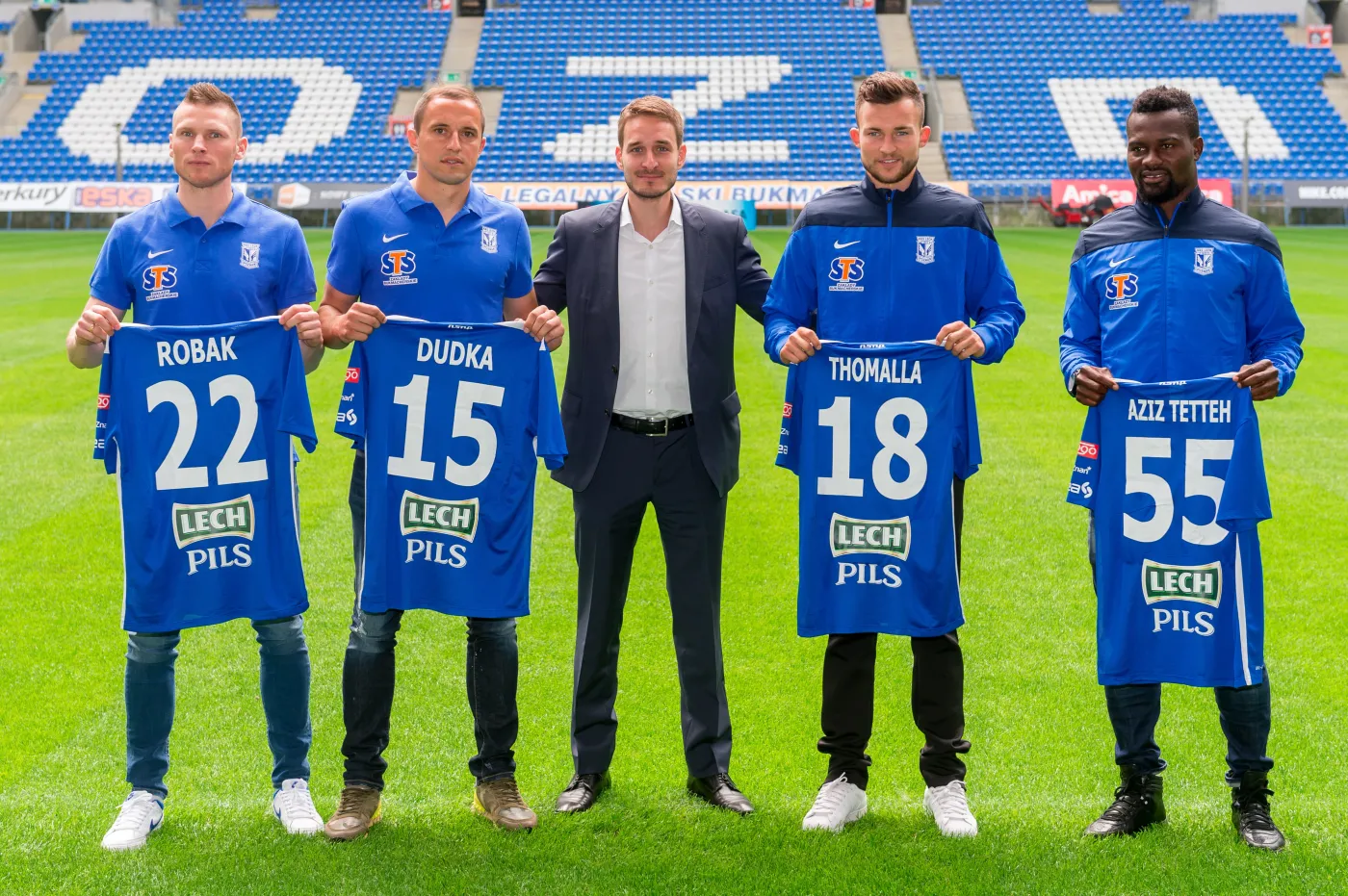 Ekstraklasa: Lech Poznań zaprezentował nowych piłkarzy. ZDJĘCIA