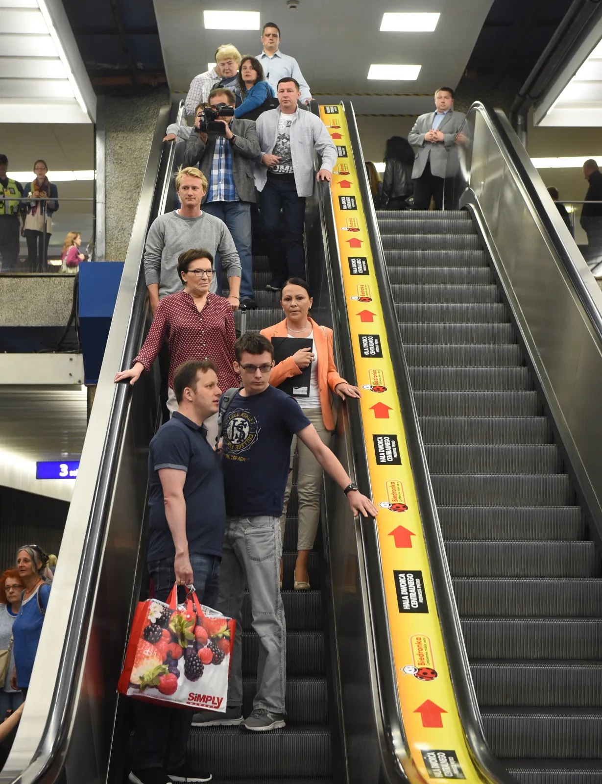 Ewa Kopacz na Dworcu Centralnym