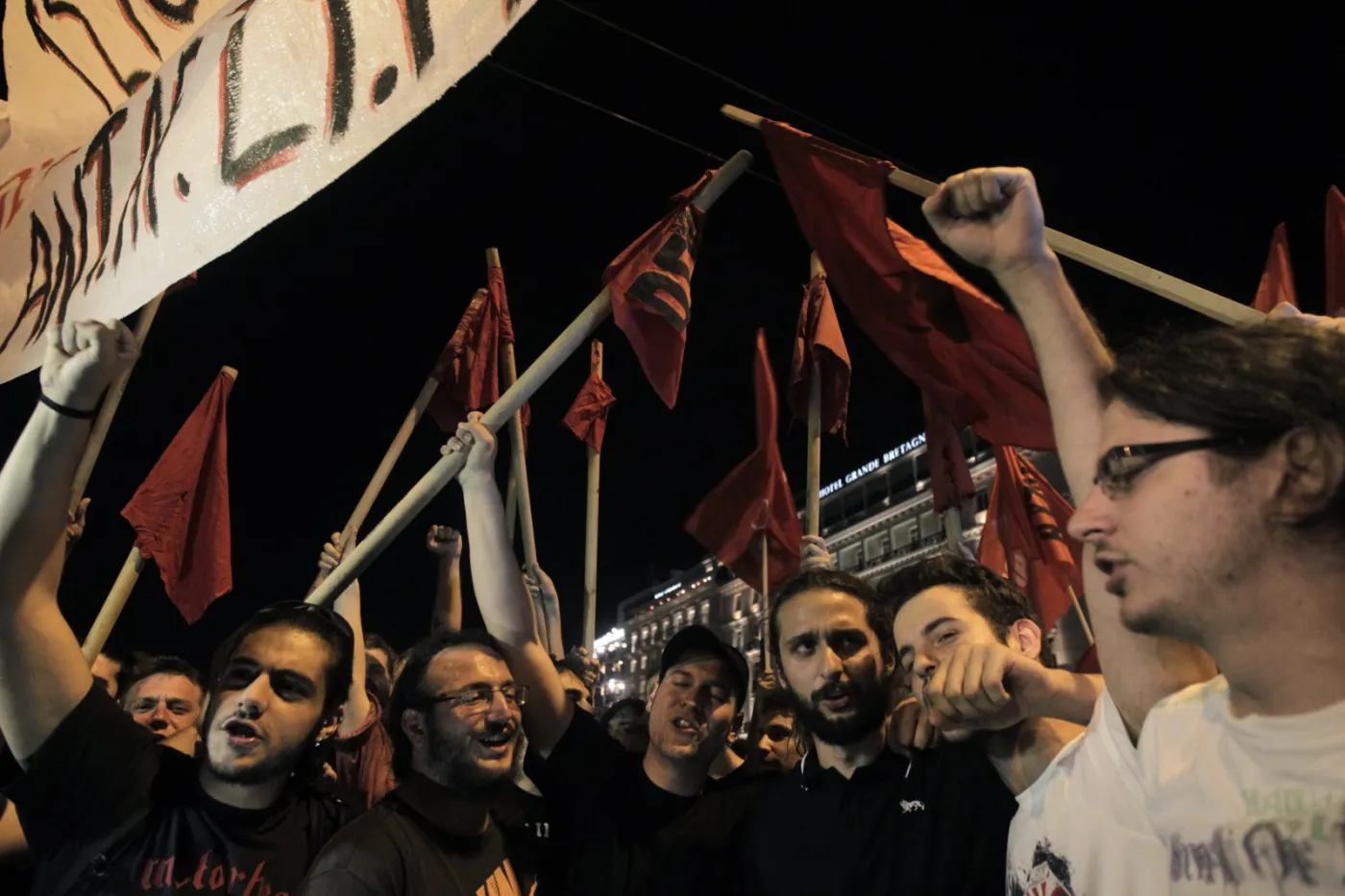 Manifestacja po referendum w Grecji