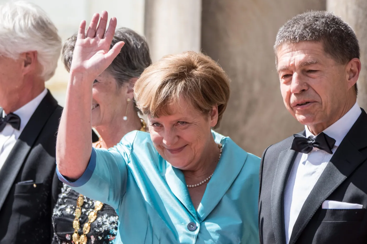 Angela Merkel i jej mąż Joachim Sauer na Festiwalu Wagnerowskim w Bayreuth