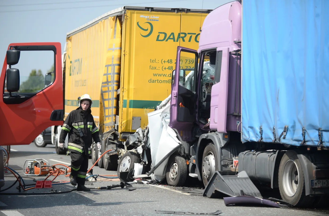 Wypadek na DK50 w Zbiroży koło Mszczonowa 