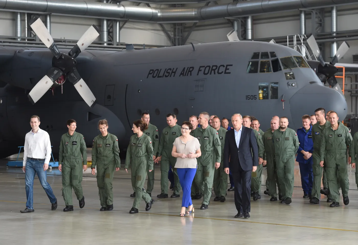 Premier Ewa Kopacz w bazie wojskowej