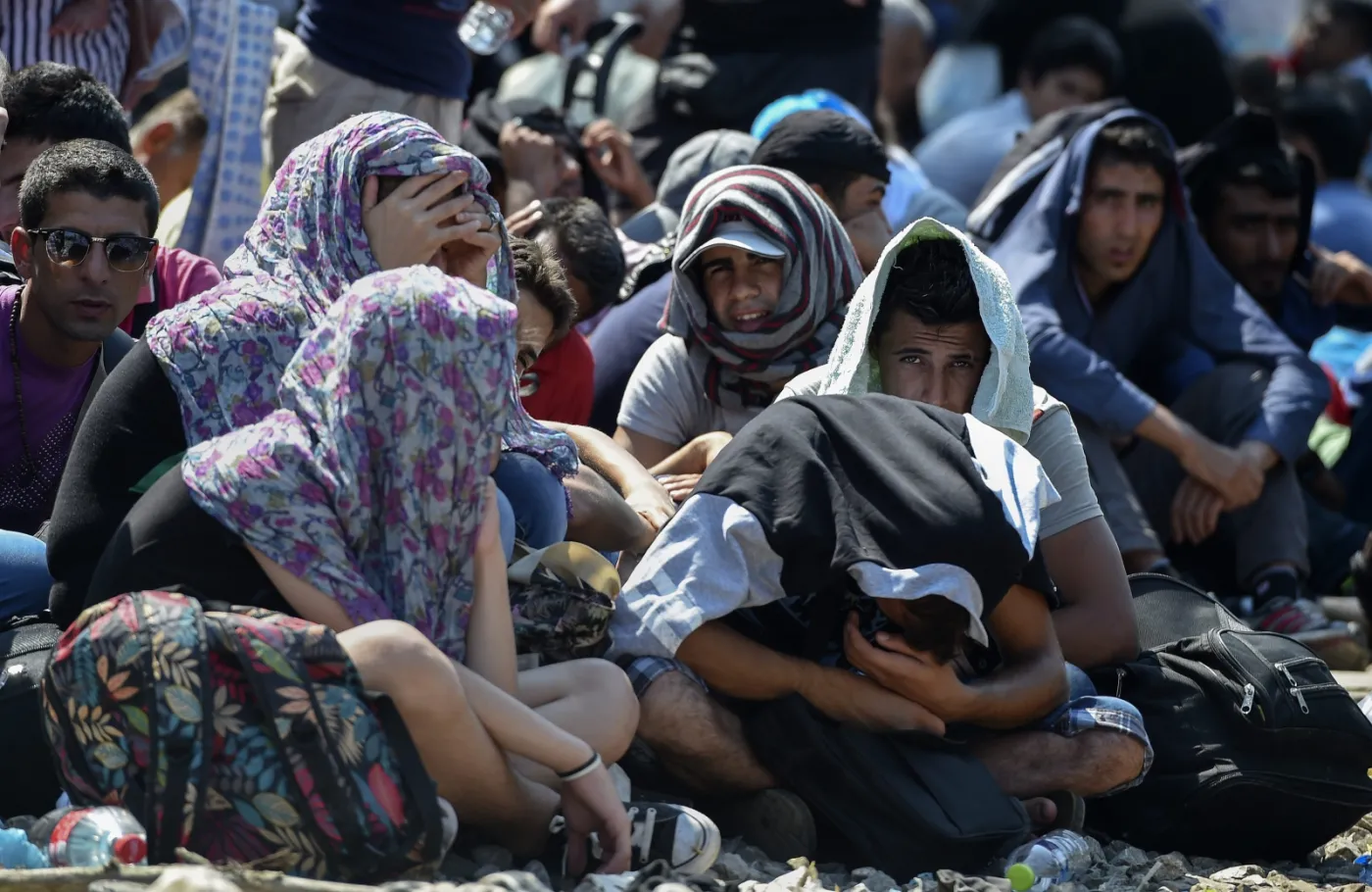 Imigranci pod granicą Grecji z Macedonią