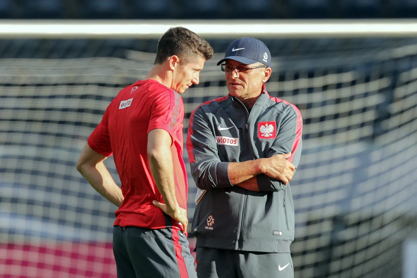 Robert Lewandowski i Adam Nawałka