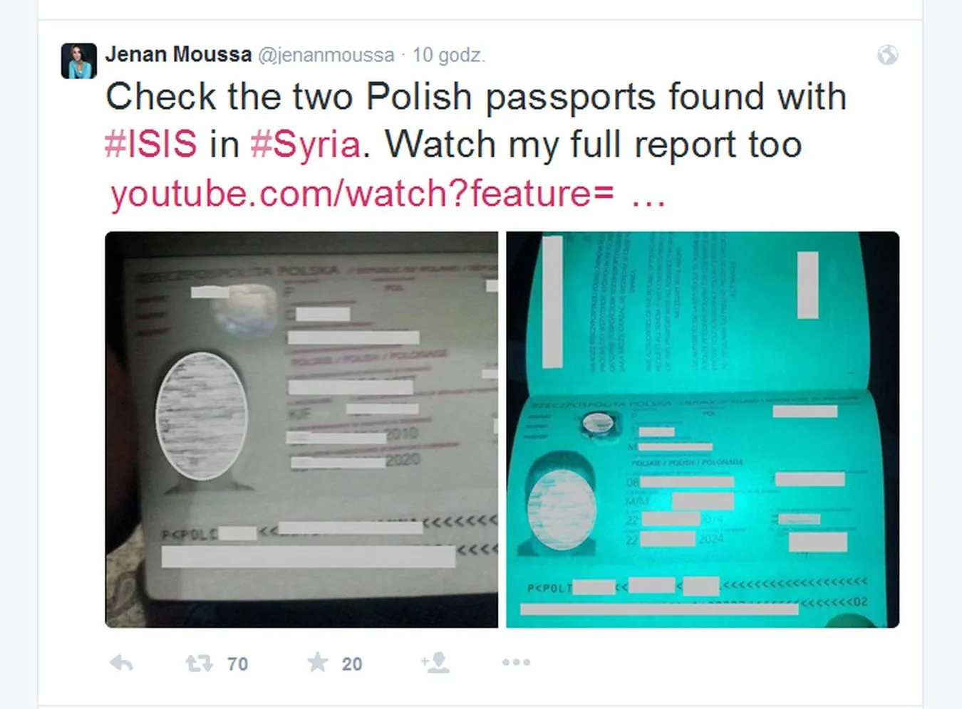 Polskie paszporty, które przejęli terroryści z ISIS