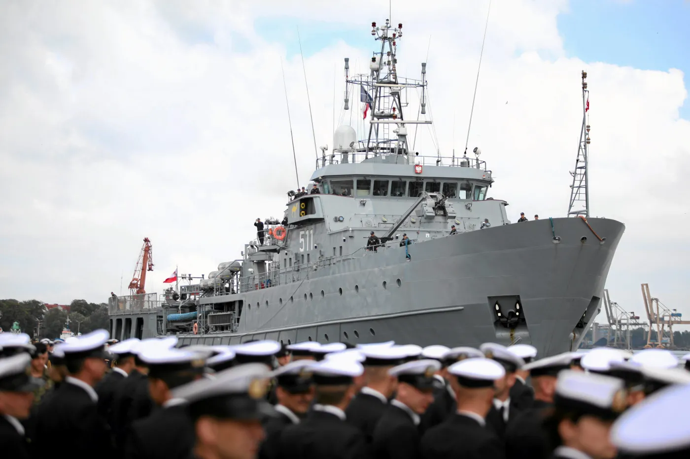 Okręt dowodzenia ORP Kontradmirał Xawery Czernicki w 2011 roku po powrocie z półtorarocznej misji w ramach NATO na Morzu Śródziemnym