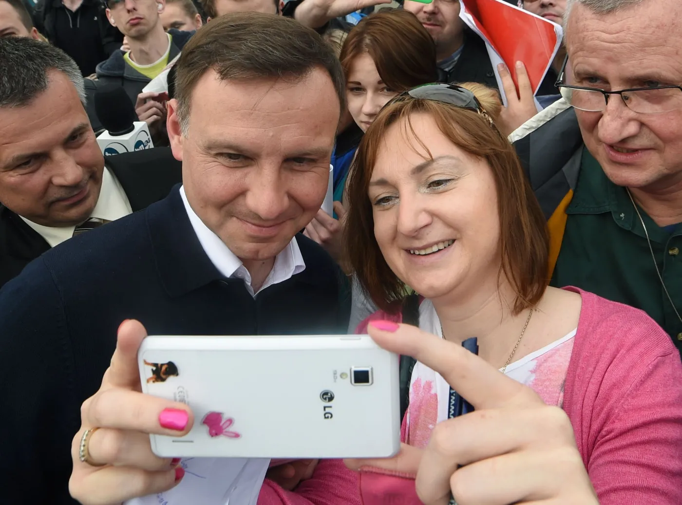 Andrzej Duda ze swoimi wyborcami