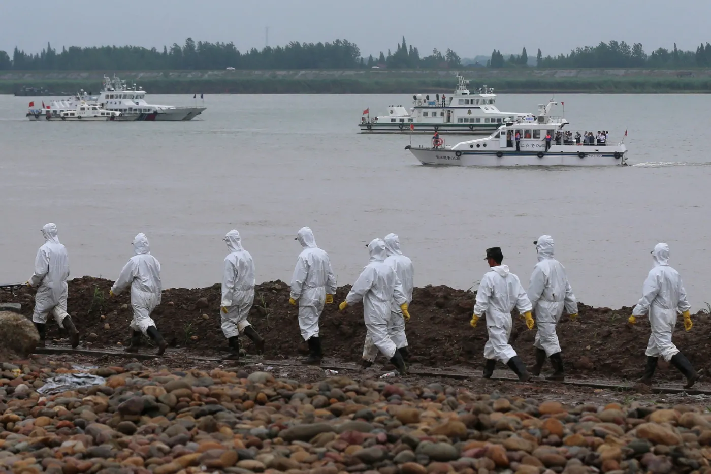 Akcja ratownicza na rzece Jangcy