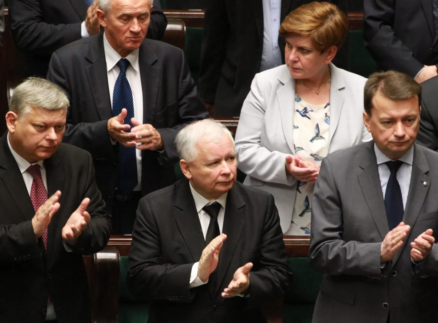 Marek Suski, Jarosław Kaczyński i Mariusz Błaszczak w Sejmie
