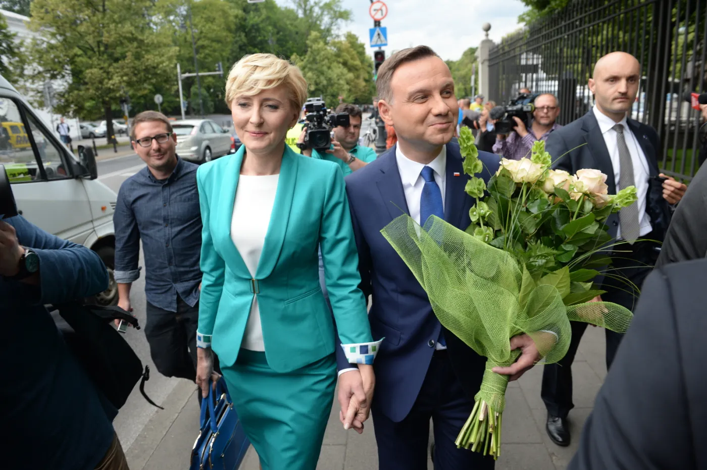 Prezydent elekt Andrzej Duda i jego żona Agata 