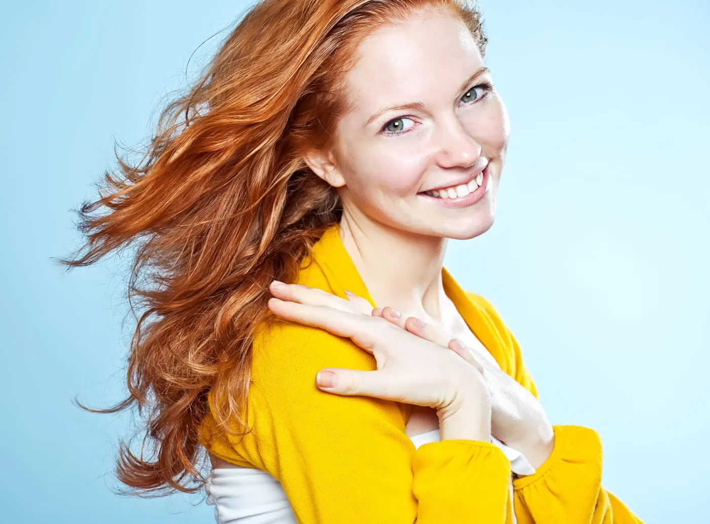 radość optymizm uśmiech kobieta