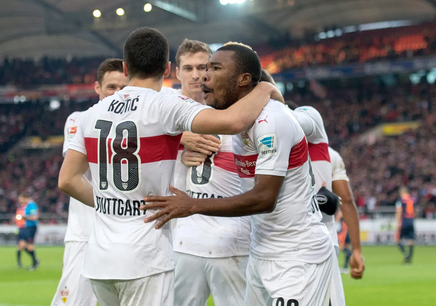 Radość piłkarzy VfB Stuttgart