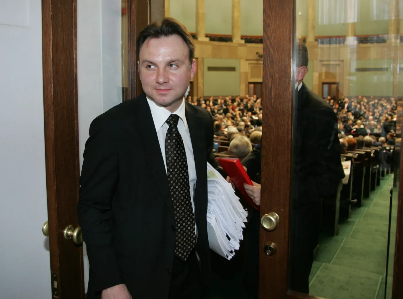 Andrzej Duda w 2008 roku w Sejmie, jeszcze jako minister z Kancelarii Prezydenckiej Lecha Kaczyńskiego
