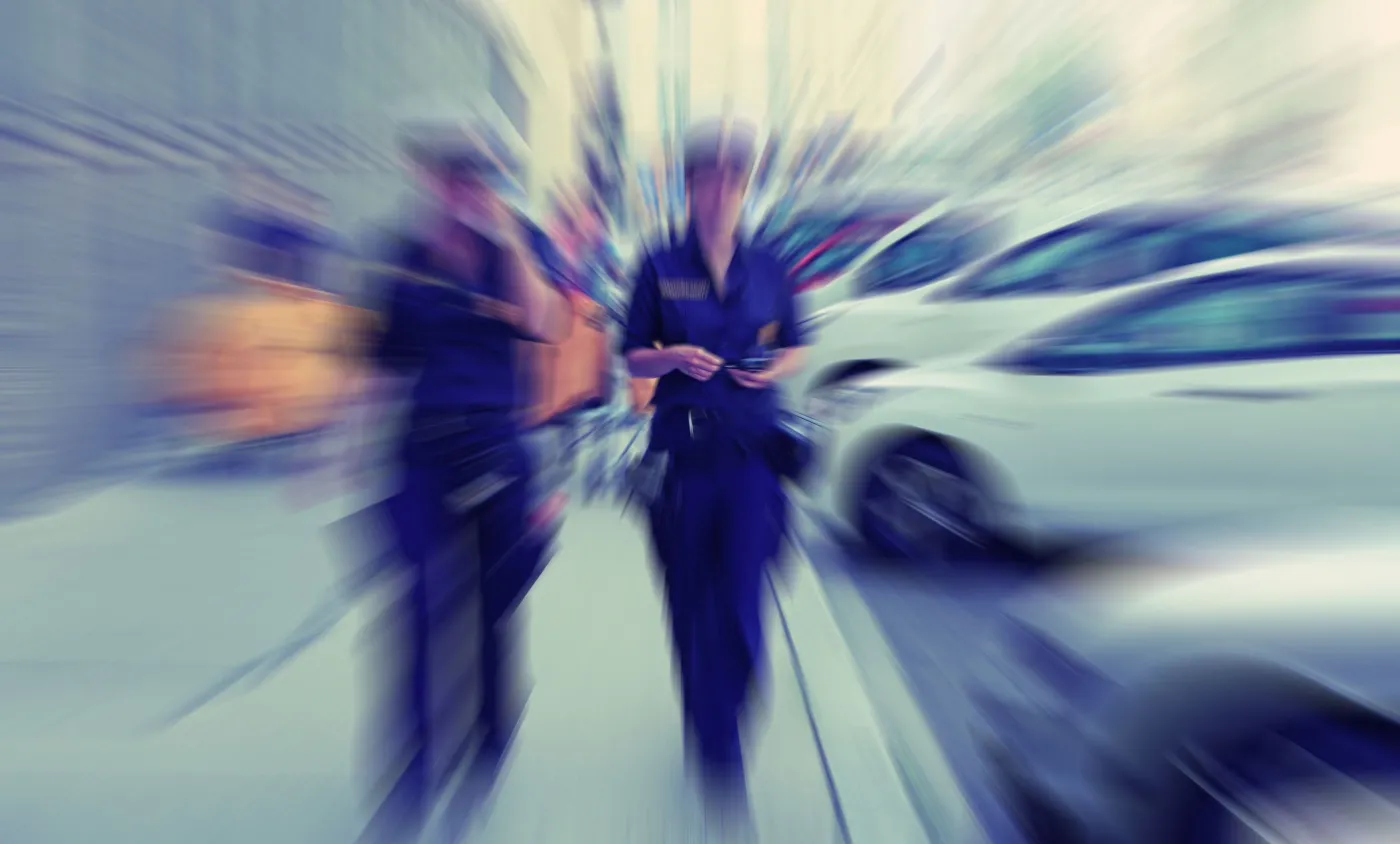 Austriaccy policjanci na ulicach Wiednia