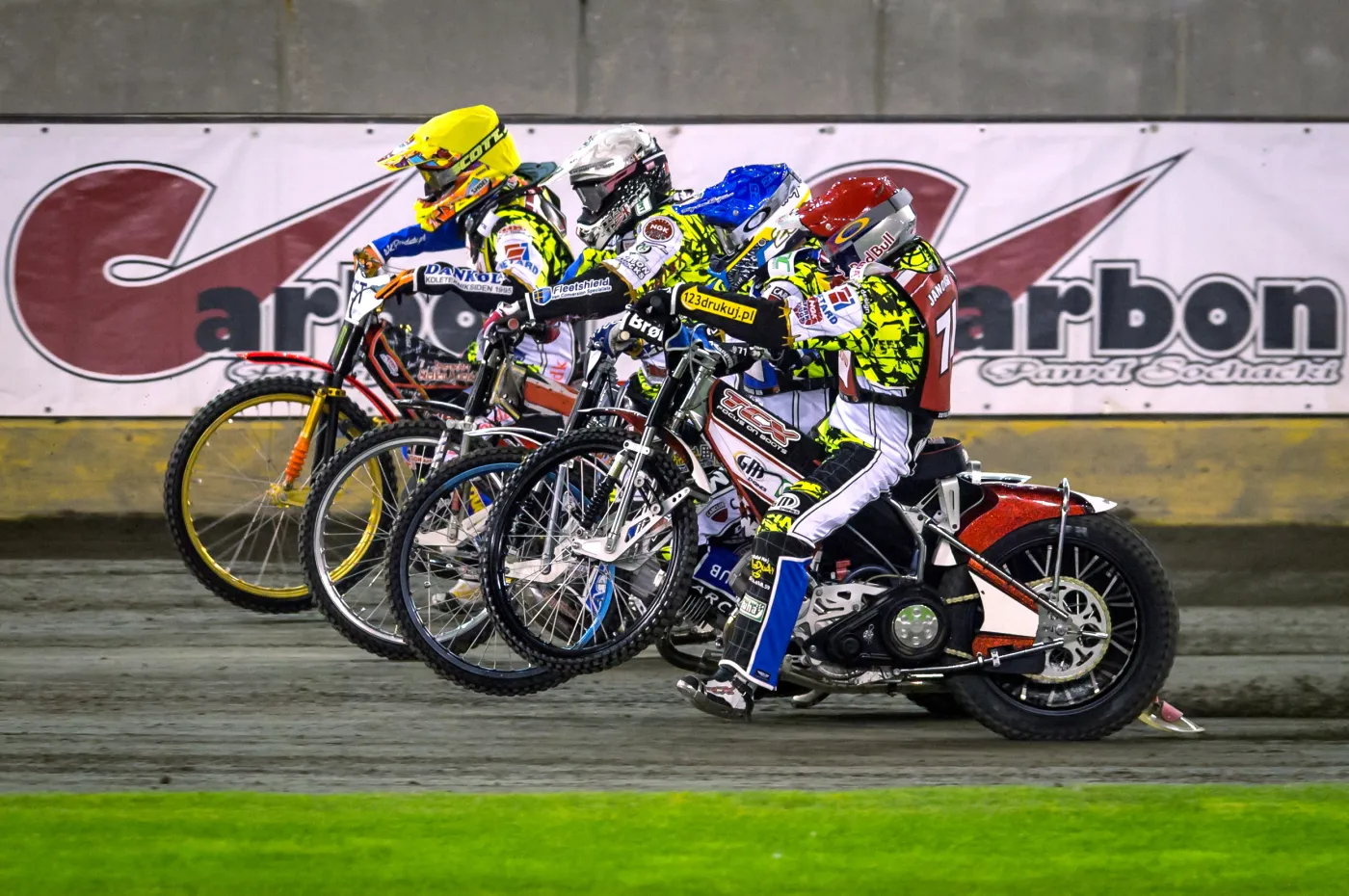 Maciej Janowski (kask czerwony)