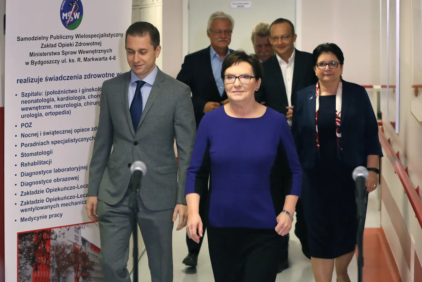Ewa Kopacz, Teresa Piotrowska i Cezary Tomczyk 