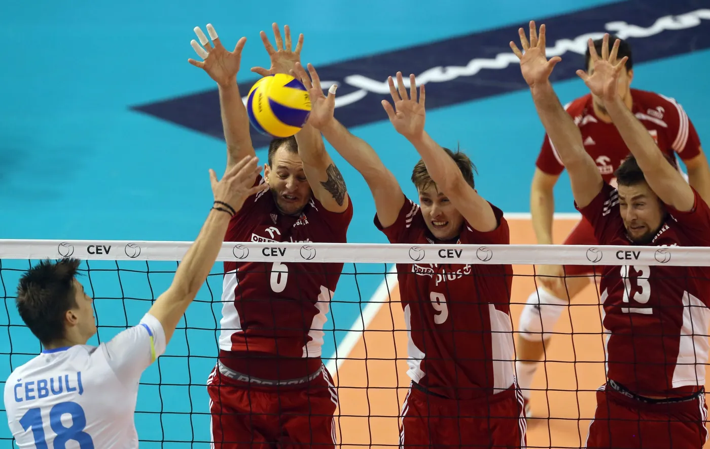 Bartosz Kurek (L), Mateusz Bieniek (C) i Michał Kubiak (P)