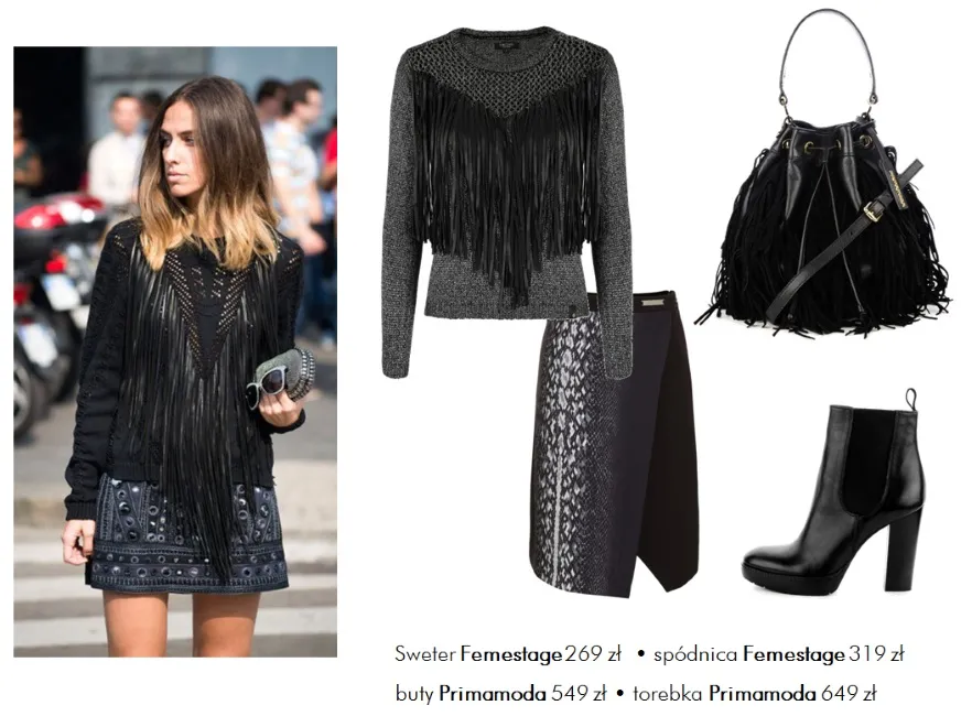 Frędzle - modny dodatek na jesień. STYLIZACJE