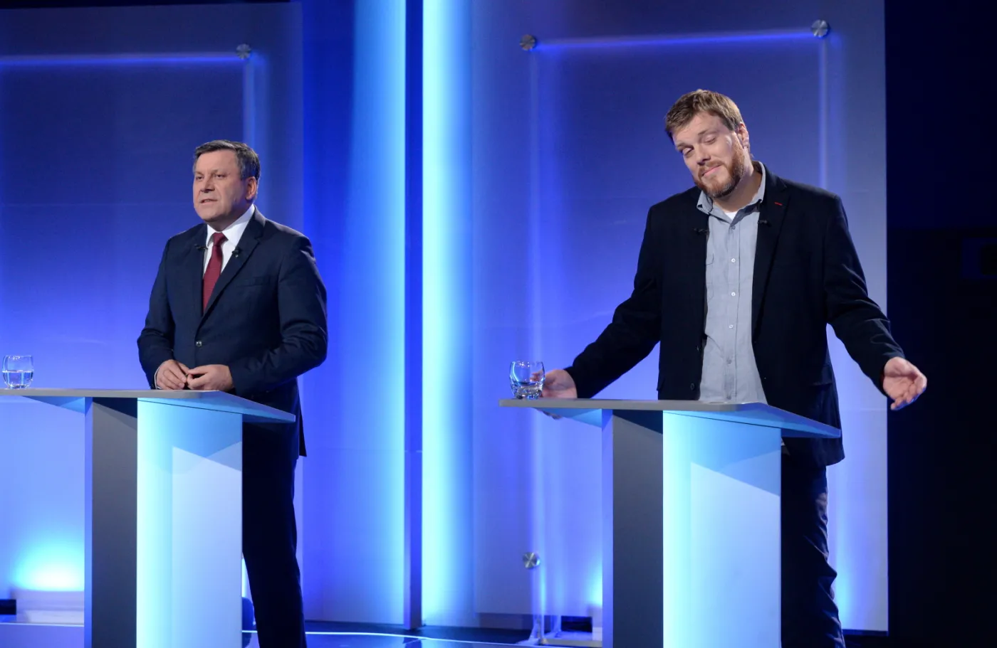 Prezes PSL Janusz Piechociński oraz Adrian Zandberg z Partii Razem