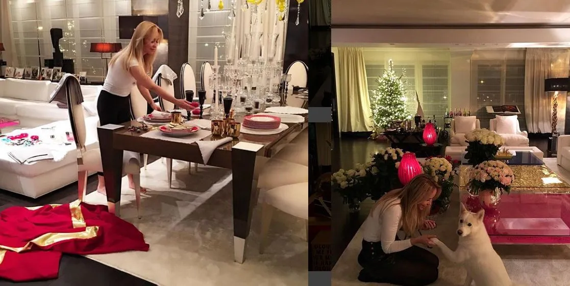 Ława kawowa z 3 tysiącami płatków złota. Tak mieszka projektantka Joanna Przetakiewicz. WIDEO