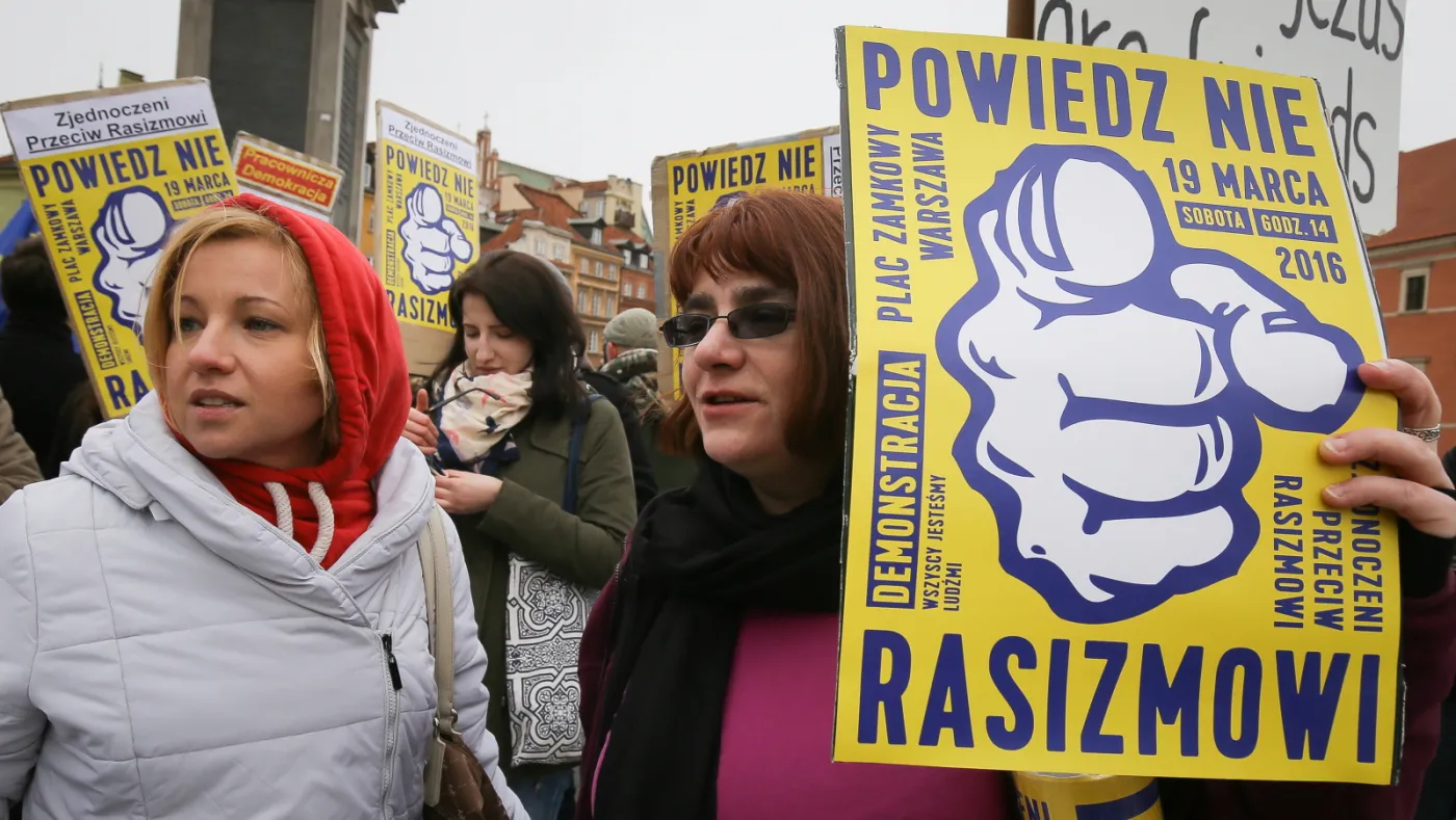 "Imigracja nie jest zbrodnią". Ulicami stolicy przeszedł marsz "Powiedz Nie Rasizmowi". GALERIA