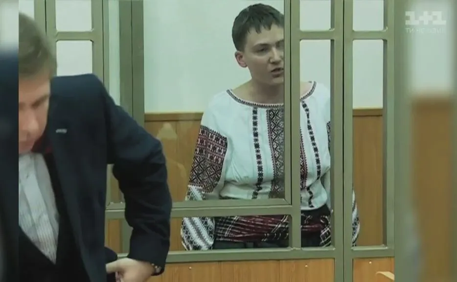 Nadia Sawczenko podczas rozprawy