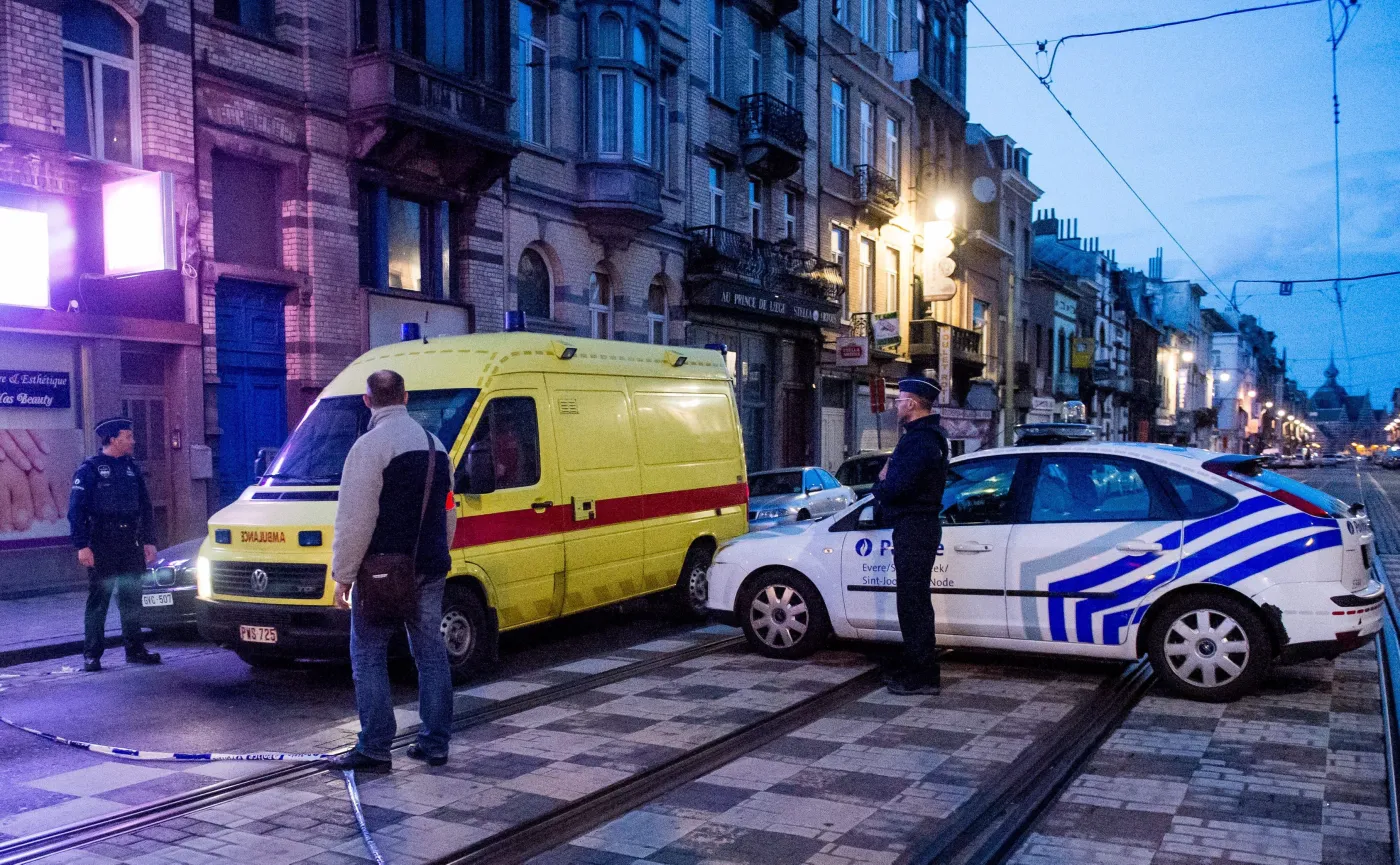 Policja w Brukseli po zamachach terrorystycznych