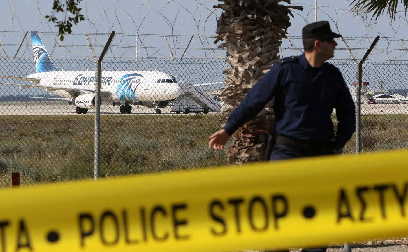 Porwany samolot na lotnisku w Larnace